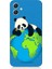 Samsung Galaxy A05 Uyumlu Yorgun Panda ve Dünya Desenli Silikon Kılıf 1