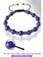 Sertifikalı Fasetli Gerçek Mavi Mor Akik Taşı Bileklik - Ayarlamalı 1