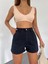 Çift Cepli Pileli Mini Denim Şort 5