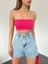 Çift Cepli Pileli Mini Denim Şort 3