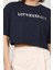 Kadın Let`s Handout Baskılı Crop Top T-Shirt 4
