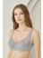 Gri Dantelli Balenli Penye Toparlayıcı Sütyen 2