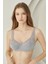 Gri Dantelli Balenli Penye Toparlayıcı Sütyen 1