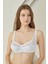 Beyaz Dantelli Balenli Penye Toparlayıcı Sütyen 1