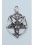 Pentagram Yıldızı Keçi Kafası Örme Zincir Kolye 3