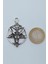 Pentagram Yıldızı Keçi Kafası Örme Zincir Kolye 5