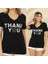 Kadın Thank You Baskılı T-Shirt Yeni Season Taşlı 1
