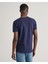 Erkek Lacivert Slim Fit Bisiklet Yaka Logolu T-Shirt 2013033.433 3