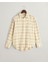 Erkek Bej Oversize Fit Klasik Yaka Kareli Gömlek 3240055.239 1