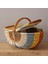 Bohem Large Boy Renkli Piknik Sepeti, Brunch Sepeti, Dekoratif Sepet, Iskandinav, Modern, Rattan 3
