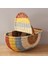 Bohem Large Boy Renkli Piknik Sepeti, Brunch Sepeti, Dekoratif Sepet, Iskandinav, Modern, Rattan 5