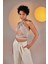 Kadın Bej Crop Bağlamalı Wrap Top 1