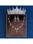 Renk Kristal Water Drop Bridal Jewelry Sets Rhinestone Tiaras Crown Necklace Earrings Wedding Dubai Jewelry Set (Yurt Dışından) 2