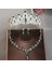 Renk Kristal Water Drop Bridal Jewelry Sets Rhinestone Tiaras Crown Necklace Earrings Wedding Dubai Jewelry Set (Yurt Dışından) 1