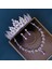 Renk Kristal Water Drop Bridal Jewelry Sets Rhinestone Tiaras Crown Necklace Earrings Wedding Dubai Jewelry Set (Yurt Dışından) 3