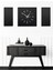 Siyah Time Collection Rayon Black 3 Parça Kare Duvar Saat, (Siyah) 2
