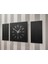 Siyah Time Collection Rayon Black 3 Parça Kare Duvar Saat, (Siyah) 4