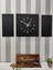 Siyah Time Collection Rayon Black 3 Parça Kare Duvar Saat, (Siyah) 5