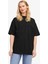 Jxvalerıa Oversize Kadın Siyah T-Shirt 12252007-BLACK 1