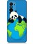 Xiaomi Redmi K40 Uyumlu Yorgun Panda ve Dünya Desenli Silikon Kılıf 1