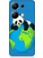 Xiaomi Redmi Note 13 Pro Uyumlu Yorgun Panda ve Dünya Desenli Silikon Kılıf 1
