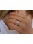 Pırlanta ve Beyaz Topaz Su Damlası Yüzük 0423R0186 4