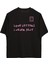 Love Letters Oversize T-Shirt Kadın - Siyah 4