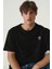 Love Letters Oversize T-Shirt Erkek - Siyah 1