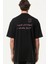 Love Letters Oversize T-Shirt Erkek - Siyah 2