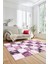 Dijital Kaymaz Taban Yıkanabilir Patchwork Desen Yolluk Mutfak Salon Halısı, Patchwork-19-Pembe, 5