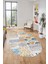 Baskılı Kaymaz Taban Yıkanabilir Patchwork Desen Oval Yolluk Salon Halısı, O-Patchwork-02-Renkli, 3