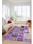 Dijital Kaymaz Taban Yıkanabilir Patchwork Desen Yolluk Mutfak Salon Halısı, Patchwork-04-Mor, 2