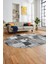 Baskılı Kaymaz Taban Yıkanabilir Patchwork Desen Oval Yolluk Salon Halısı, O-Patchwork-03-Gri, 1