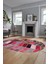 Baskılı Kaymaz Taban Yıkanabilir Patchwork Desen Oval Yolluk Salon Halısı, O-Patchwork-10-Kırmızı, 4