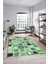 Dijital Kaymaz Taban Yıkanabilir Patchwork Desen Yolluk Mutfak Salon Halısı, Patchwork-14-Yeşil, 2