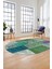 Baskılı Kaymaz Taban Yıkanabilir Patchwork Desen Oval Yolluk Salon Halısı, O-Patchwork-01-Yeşil, 2