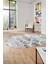 Baskılı Kaymaz Taban Yıkanabilir Patchwork Desen Oval Yolluk Salon Halısı, O-Patchwork-02-Gri, 4