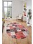 Baskılı Kaymaz Taban Yıkanabilir Patchwork Desen Oval Yolluk Salon Halısı, O-Patchwork-03-Kırmızı, 2