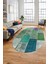 Baskılı Kaymaz Taban Yıkanabilir Patchwork Desen Oval Yolluk Salon Halısı, O-Patchwork-01-Yeşil, 5