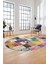 Baskılı Kaymaz Taban Yıkanabilir Patchwork Desen Oval Yolluk Salon Halısı, O-Patchwork-03-Renkli, 5