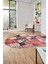Baskılı Kaymaz Taban Yıkanabilir Patchwork Desen Oval Yolluk Salon Halısı, O-Patchwork-03-Kırmızı, 3
