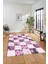Dijital Kaymaz Taban Yıkanabilir Patchwork Desen Yolluk Mutfak Salon Halısı, Patchwork-19-Pembe, 2