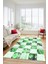 Dijital Kaymaz Taban Yıkanabilir Patchwork Desen Yolluk Mutfak Salon Halısı, Patchwork-19-Yeşil, 4