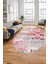 Baskılı Kaymaz Taban Yıkanabilir Patchwork Desen Oval Yolluk Salon Halısı, O-Patchwork-02-Kırmızı, 1