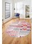 Baskılı Kaymaz Taban Yıkanabilir Patchwork Desen Oval Yolluk Salon Halısı, O-Patchwork-02-Kırmızı, 5