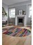 Baskılı Kaymaz Taban Yıkanabilir Patchwork Desen Oval Yolluk Salon Halısı, O-Patchwork-09-Renkli, 5