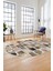 Baskılı Kaymaz Taban Yıkanabilir Patchwork Desen Oval Yolluk Salon Halısı, O-Patchwork-14-Kahve, 1