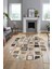 Baskılı Kaymaz Taban Yıkanabilir Patchwork Desen Oval Yolluk Salon Halısı, O-Patchwork-14-Kahve, 2