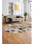 Baskılı Kaymaz Taban Yıkanabilir Patchwork Desen Oval Yolluk Salon Halısı, O-Patchwork-14-Kahve, 5