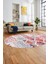 Baskılı Kaymaz Taban Yıkanabilir Patchwork Desen Oval Yolluk Salon Halısı, O-Patchwork-02-Kırmızı, 2